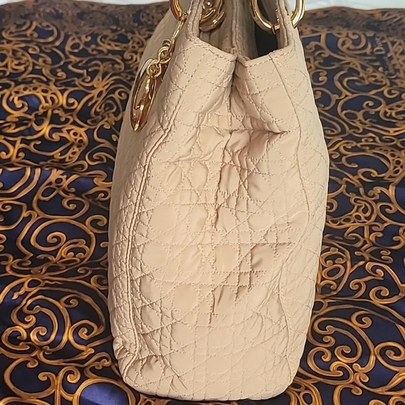 Christian Dior Beige NYLON Lady Cannage with Charm. - Picture 3 of 10